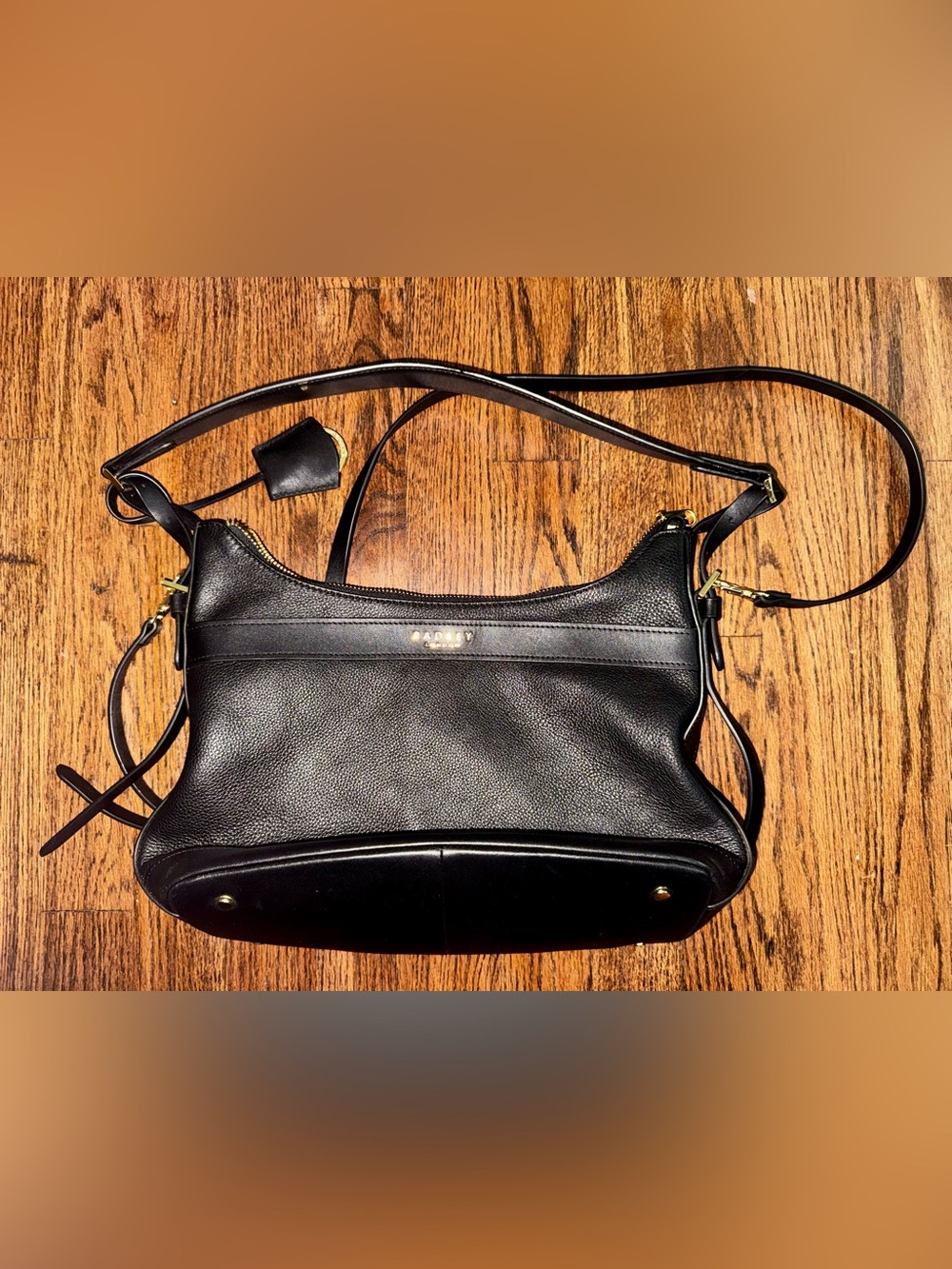 NWOT Radley London Peregrine Road Large Zip Top Crossbody Leather Hobo Bag